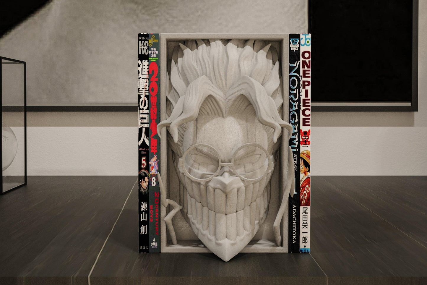 Unique Manga-Inspired Decorative Bookend | Anime Fan Gift | Custom Handmade Book Shelf Accent | Cool Manga Décor for Home or Office