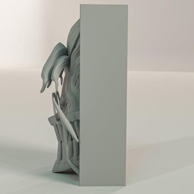 Unique Manga-Inspired Decorative Bookend | Anime Fan Gift | Custom Handmade Book Shelf Accent | Cool Manga Décor for Home or Office